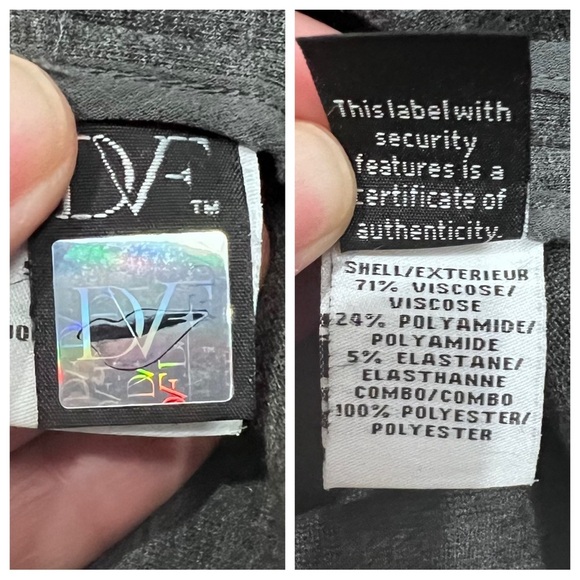 Diane Von Furstenburg Slate Grey Mesh Colorblock Havana Dress - Picture 10 of 10